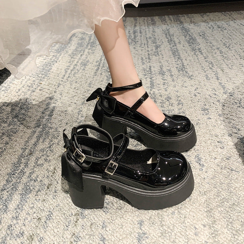 2025 summer new arrivals: sweet bow mary janes - versatile, chic, comfortable, and stylish low-heeled leather shoes