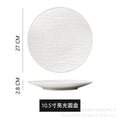 Embossed stone texture plate - steak plate for hotel & restaurant use - creative ceramic western dinner plate for home - pasta plate