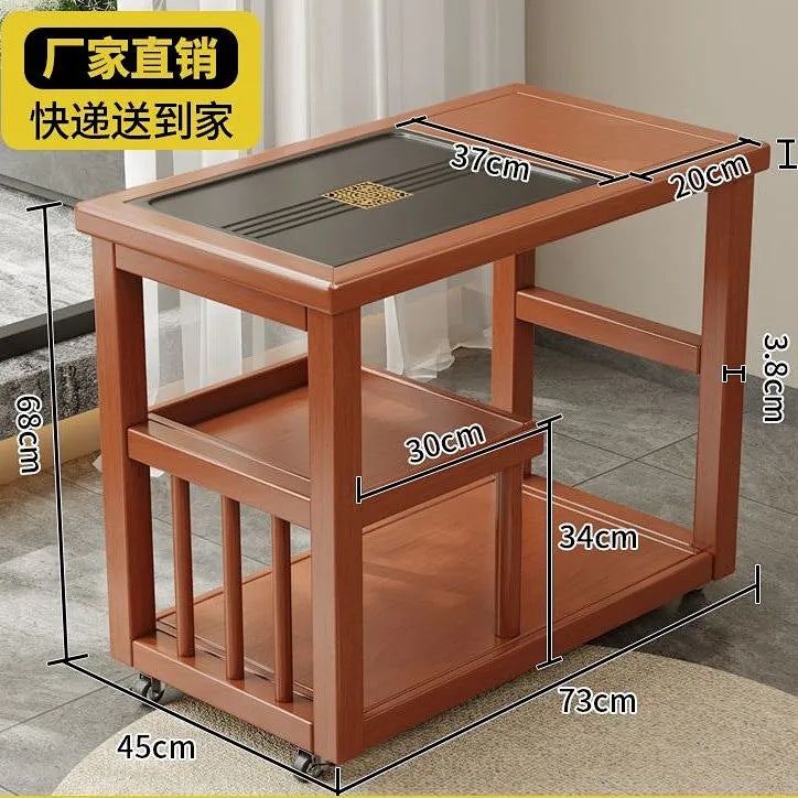 Convenient movable tea table small tea table balcony tea table and chair combination tea small apartment for home kung fu small coffee table living room