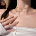 Luxury niche pure desire style clavicle necklace - x1271 gold (necklace)