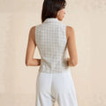 Korean chic summer chic small fragrance vest women's outwearsense of designshort sleeveless topswork clothing
