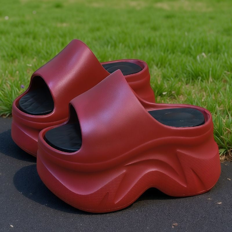 2026 new platform wedge slippers - women's summer indoor/outdoor fashion high heel slides with a cushioned comfort fit