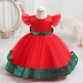 Export ready-made tulle sequinkids dress princess dress baby girl christmas dress baby dress