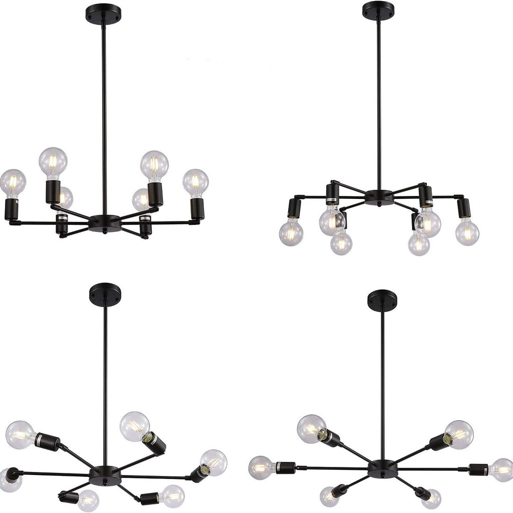 American retro chandelier, clothing store bar restaurant living room simple creative loft personalized wrought iron ceiling lamp