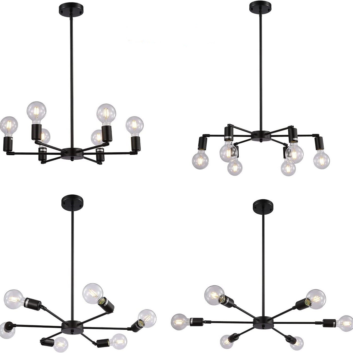 American retro chandelier, clothing store bar restaurant living room simple creative loft personalized wrought iron ceiling lamp