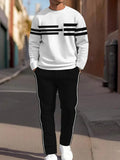 cross-border e-commerce 3d digital print men's autumn/winter new casual fitted long-sleeve hoodie and pants set