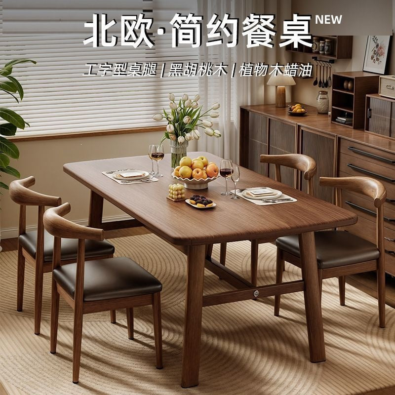 Dining table for homesmall apartment modern rectangular dining commercial noodle shop table and chair scandinavian rental room dining table