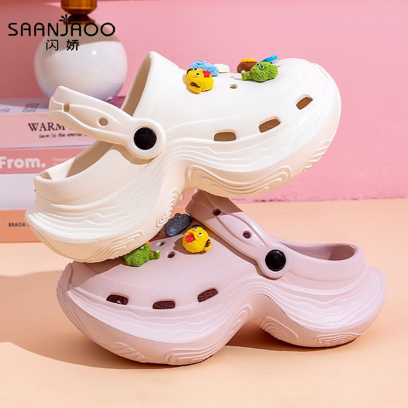 Women's clogs - 2025 summer new fashion, anti-slip, breathable, soft sole, odor-resistant, thick sole, height increasing sandals for outdoor wear