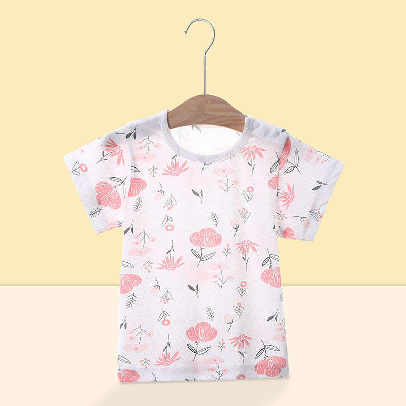 Baby t-shirt short sleeve boys summer thin style children's half sleeve top 0-3 years old summer clothes boys toddler new summer collection