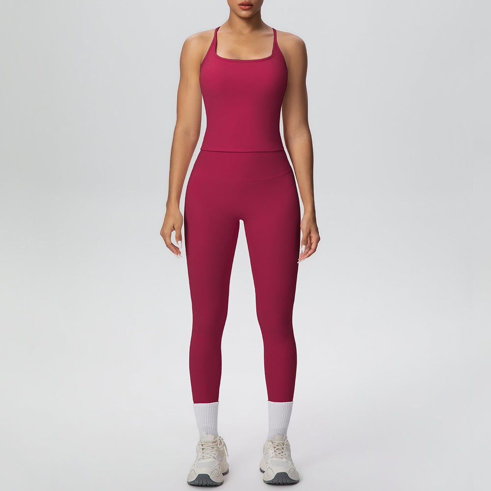 European and american new quick-dry seamless yoga set - pilates, workout, outdoor, casual running, and fitness apparel