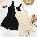 new arrival cross-border butt lift and tummy control body shaping jumpsuit steel boned buttoned mesh jumpsuit body shaping