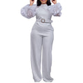 Independent station export women's clothing  spring new arrivallong sleeveshigh waisteleganceelegantsexy jumpsuit fashion jumpsuit