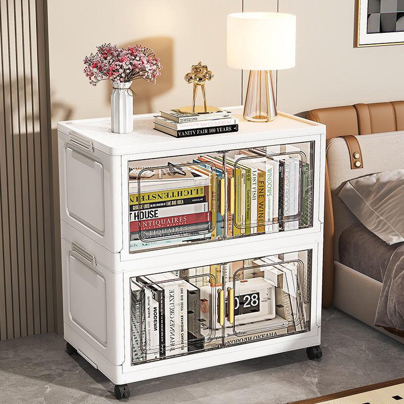 55-70 face wide storage cabinet folding storage box household living room toy cabinet double door snack storage cabinet