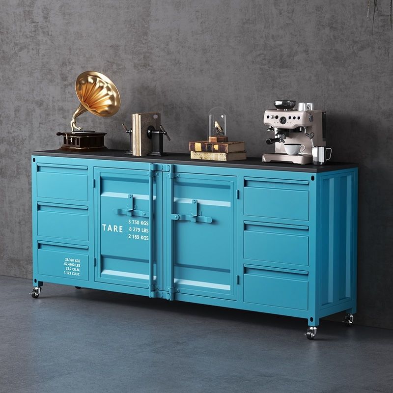 Iron storage cabinet industrial style sideboard tea cabinet locker restaurant storage multifunctional cupboard dining cabinet