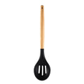 in stock silicone kitchenware for home non-stick pan cooking spatula baking colorful wooden handle kitchen supplies