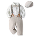newborn baby boy long-sleeve cotton cute print outfit set - perfect for baby's birthday, 100-day celebration, and first birthday party