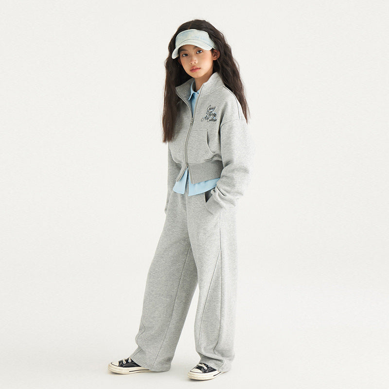 Girls' fall outfit set: stylish and trendy two-piece activewear for girls (sizes for older kids,  collection)