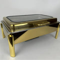 Thickened stainless steel buffet warming cabinet with hinged lid - ideal for hotel buffets and cafeterias