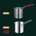 304 stainless steel deep fryer - multifunctional mini fryer for home use, gas powered, with filter screen - fuel efficient small fryer
