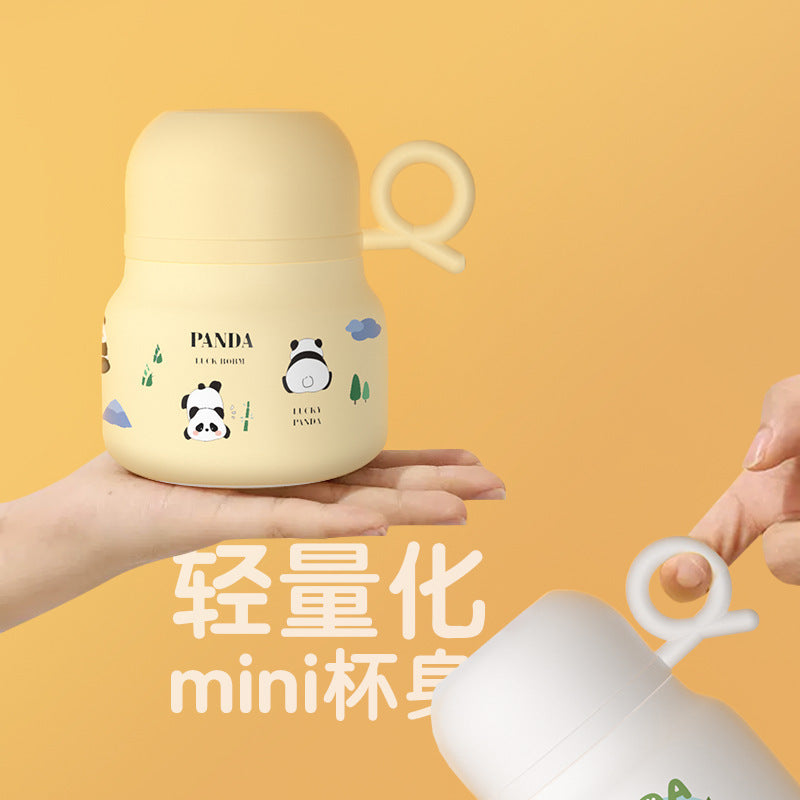 New arrivalcute panda peripheral stew beaker student office worker portable stew kettle good-looking gift cup with spoon