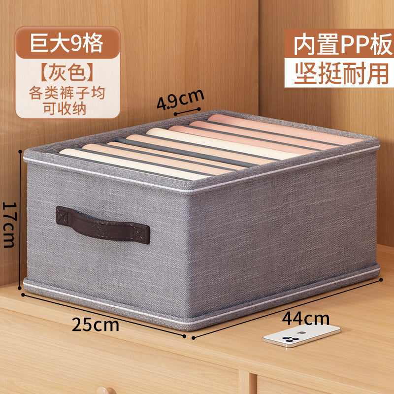 Cross-border good things, pants storage artifact, clothes, jeans, grid box, drawer-type dormitory wardrobe, layered finishing box