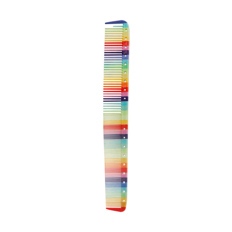 Ingrid Rainbow Cutting Comb Hair Salon Special Zone Positioning Anti-static Rainbow Comb Hairdressing Tip Tail Highlighting Comb