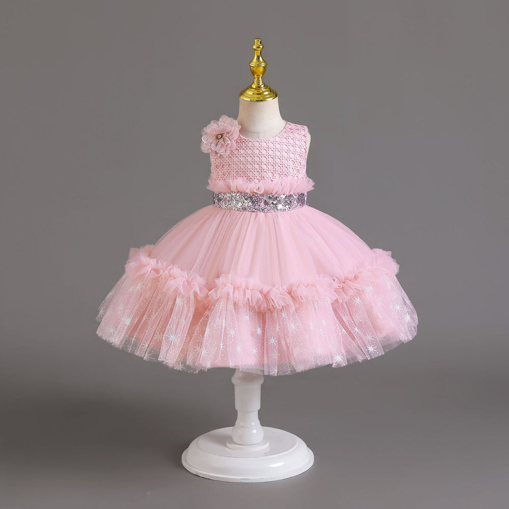 Ready-to-ship wholesale tulle children's dresses, cake princess dresses, baby girl's first birthday dresses, flower girl dresses