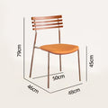 Creative milk tea shop backrest chair - minimalist metal frame upholstered dining chair - retro designer cafe restaurant chair