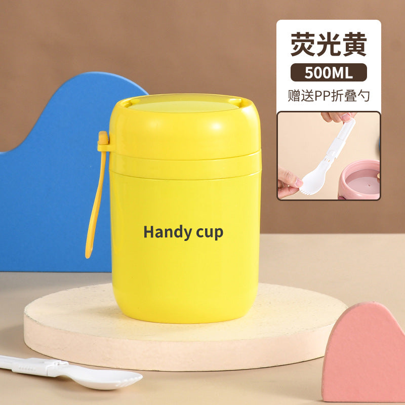 One stainless steel soup cup is sent on behalf of others, and the heat preservation can be heated. Soup pot, lunch box, porridge, milk cup, breakfast cup, food.