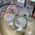Trendy frog ear muffs with moving ears - kids' cartoon plush warm ear covers for outdoor use