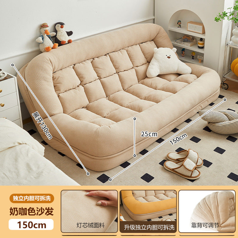 Beanbag sofa can lie down and sleep on the balcony, huge tatami double small apartment rental room human dog house