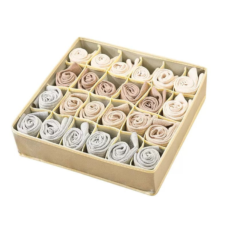 Cationic Storage Household Three-piece Foldable Organizing Box Underwear Panties Socks Clothing Storage Box