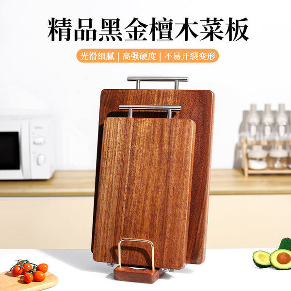 New Black Golden Sandalwood Household Cutting Board Solid Wood Cutting Board Double-sided Cutting Fruit Cutting Board Thickened Square Chopping Board