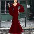 new spring/summer cross-border fashion evening gown - elegant, sexy, slim-fit mermaid long prom dress