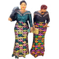 Special offer: new fashion african-inspired long sleeve sequin evening gown - women's slim fit mermaid dress (non-cross border supply)