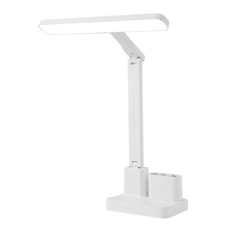 Led foldable desk lamp - eye protection reading light for students, study, bedroom bedside, dormitory, rechargeable small desk lamp