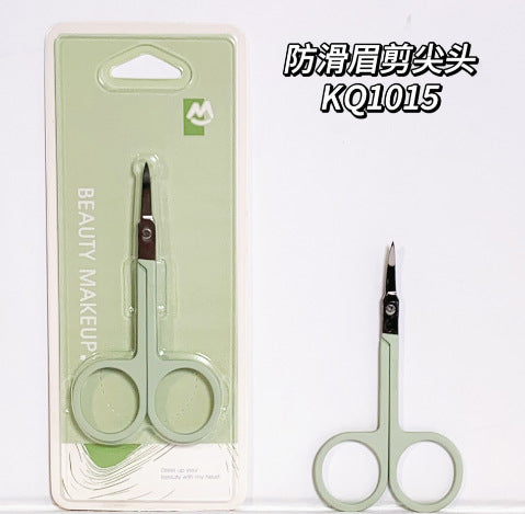 Keqi eyebrow scissors, nose hair scissors, beauty eyebrow shape, professional small scissors, elbow tip scissors, beauty tools, multi-purpose hot model