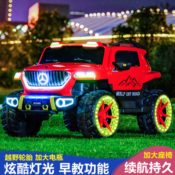 Children's electric vehicle four-wheel off-road vehicle large seated double remote control toy car 3-10 years old children electric car