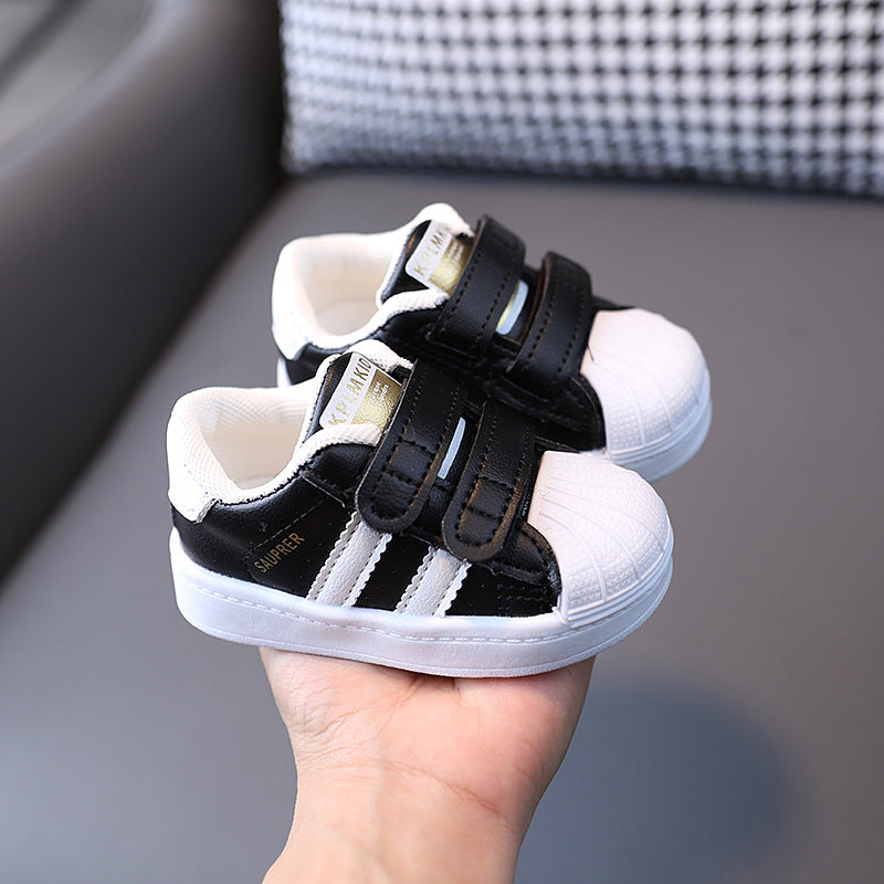 Spring & fallkids sneakers white shoes soft bottom toddler shoes boys sports shoes baby girl shoes baby shoes shell toe