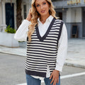 Fashion cross-border export women's clothing new arrival  independent station casual v-neck slit sweater vest vest