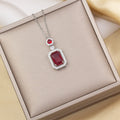 Tz-8235 silver red necklace