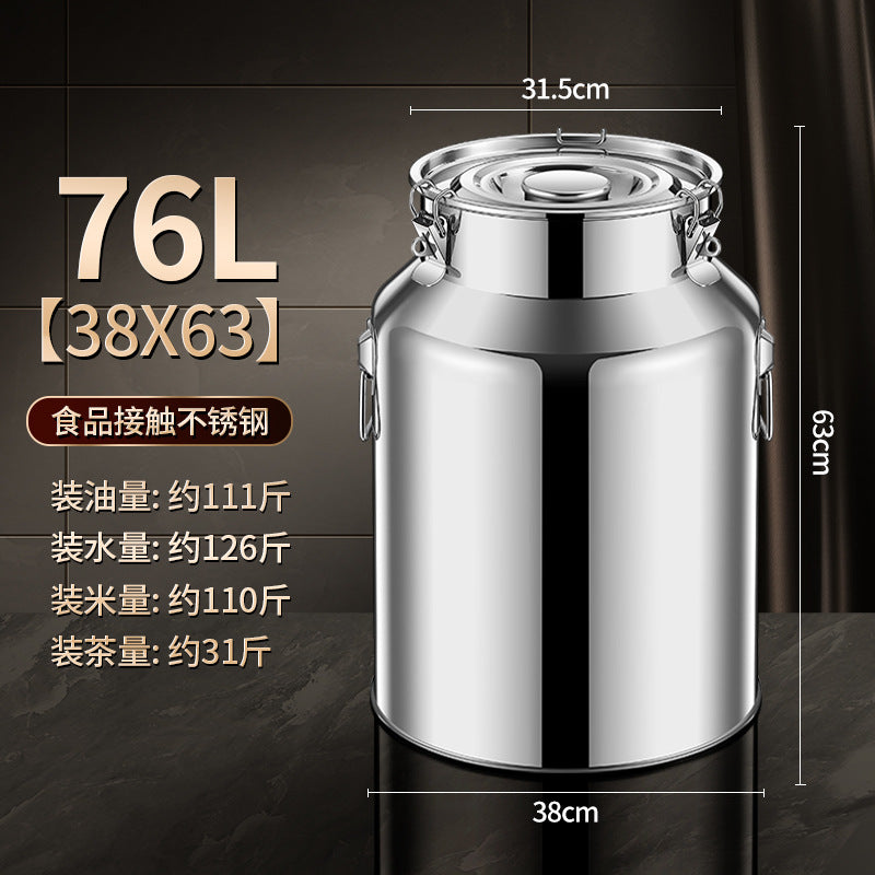 Kitchen food-grade airtight stainless steel storage canister - perfect for storing grains, dried goods, and spices