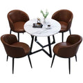 Nordic light luxury negotiation table and chair set, balcony leisure table and chair set, small coffee table, casual reception, modern minimalist small round table