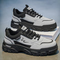 Men's spring black work shoes - non-slip, durable, breathable safety shoes for kitchen, construction, and general labor