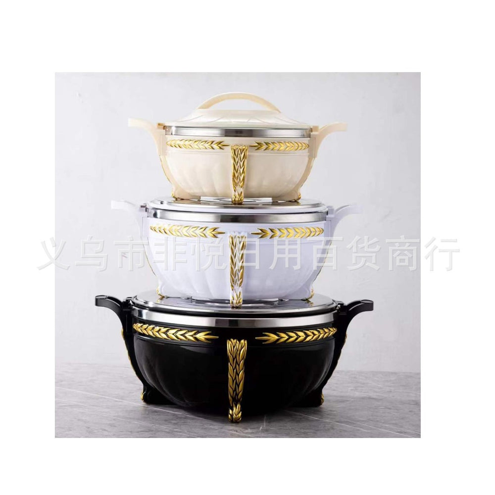 Factory direct sales cross-border hot-selling stainless steel insulation bucket white stone pattern black stone pattern light gold handle classic cross-border hot-selling