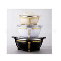 Factory direct sales cross-border hot-selling stainless steel insulation bucket white stone pattern black stone pattern light gold handle classic cross-border hot-selling