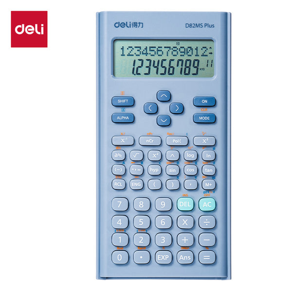 Deli D82MS Plus Function Calculator Junior High School Study Test Portable Color Calculator Junior High School Students