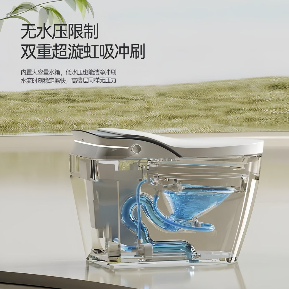 New smart toilet: fully automatic, all-in-one, home use, no water pressure limitation, dual waterway, built-in foam shield