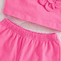 summer european and american style girls' new long-sleeved top + floral camisole vest + shorts three-piece set - direct from the manufacturer