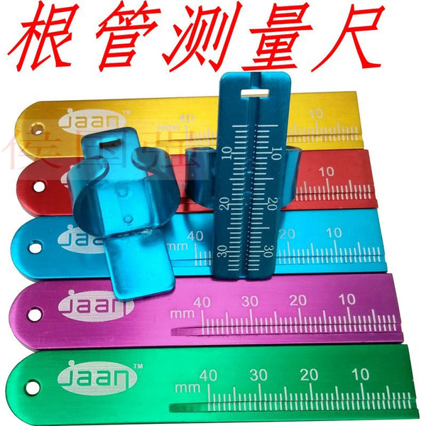 Measuring ruler Ring ruler Measuring root canal file Enlargement needle machine Hand file Root canal length No dentistry